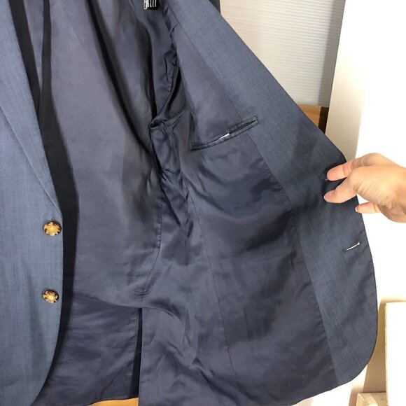 J. CREW FACTORY‎ 100% Worsted Wool Thompson Navy Suit Jacket Sz 38S - Picture 8 of 12